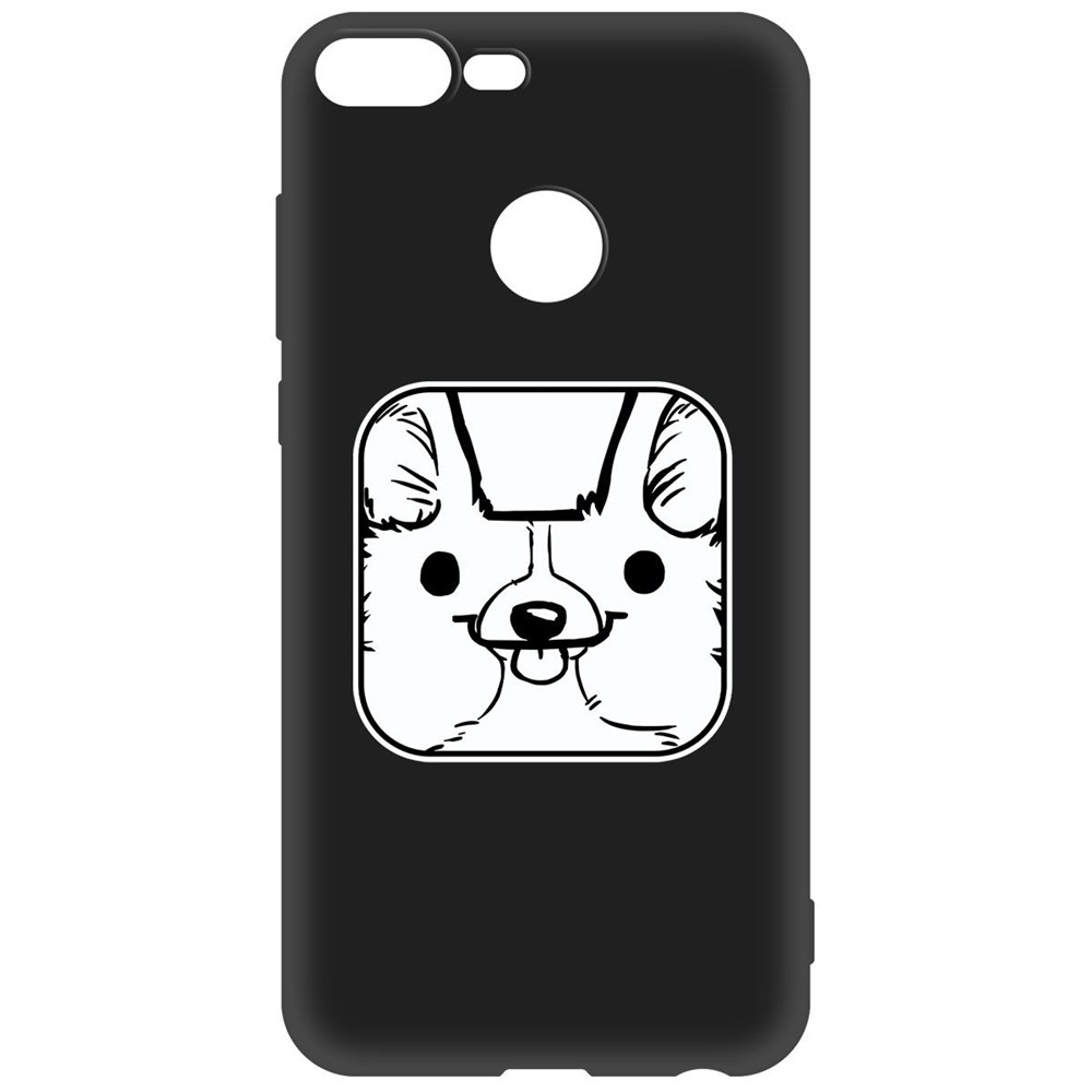 

Чехол-накладка Krutoff Soft Case Собачка в кубе для Honor 9 Lite черный
