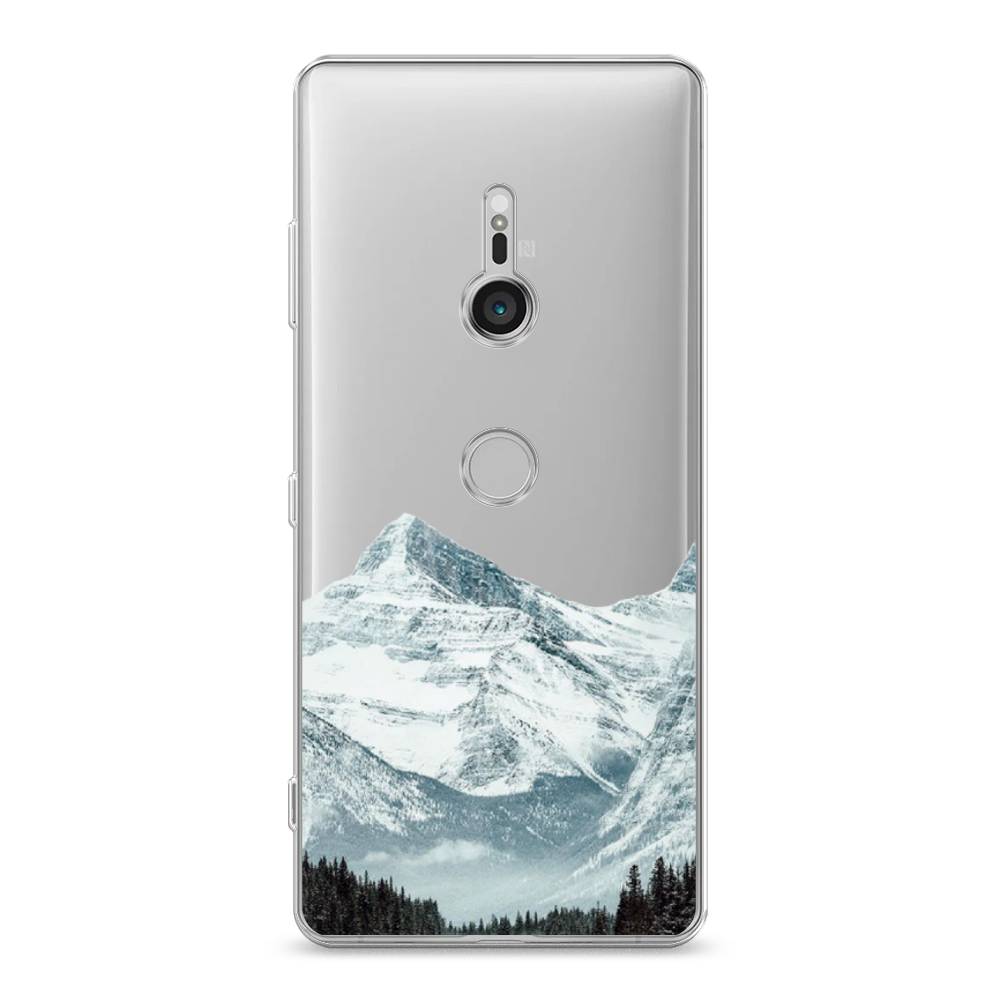 

Чехол на Sony Xperia XZ3 "Горы арт 1", Белый;зеленый, 53650-2