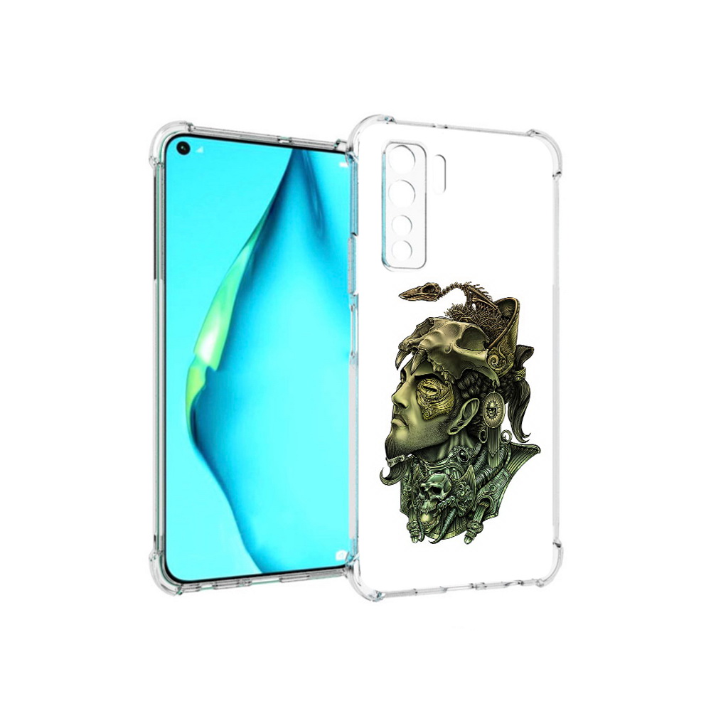 

Чехол MyPads Tocco для Huawei Nova 7 SE бронзовый воин, Прозрачный, Tocco