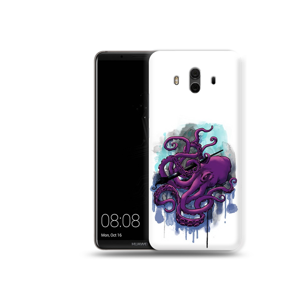 

Чехол MyPads Tocco для Huawei Mate 10 фиолетовый осьминог (PT88364.53.658), Прозрачный, Tocco