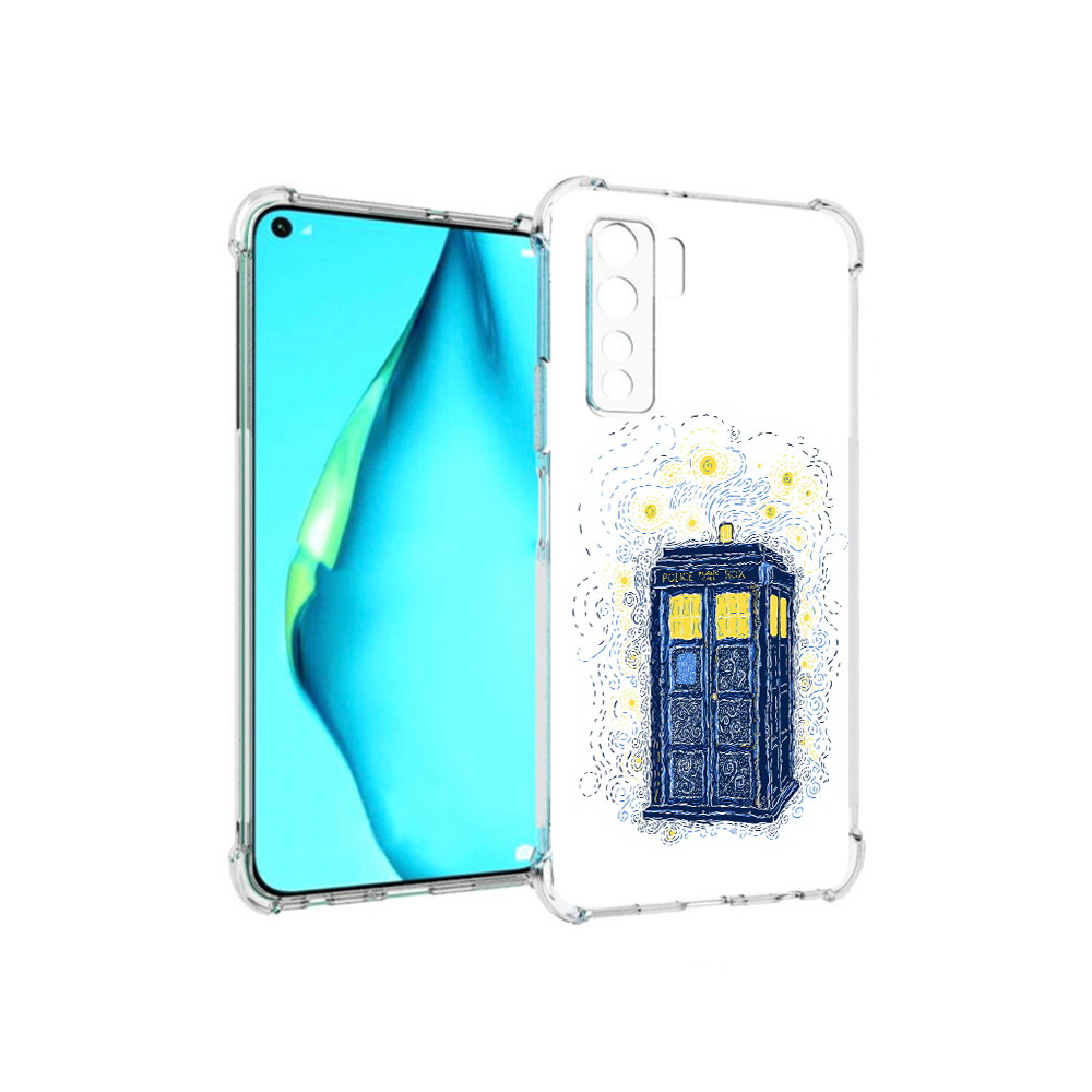 

Чехол MyPads Tocco для Huawei Nova 7 SE будка рисунок, Прозрачный, Tocco