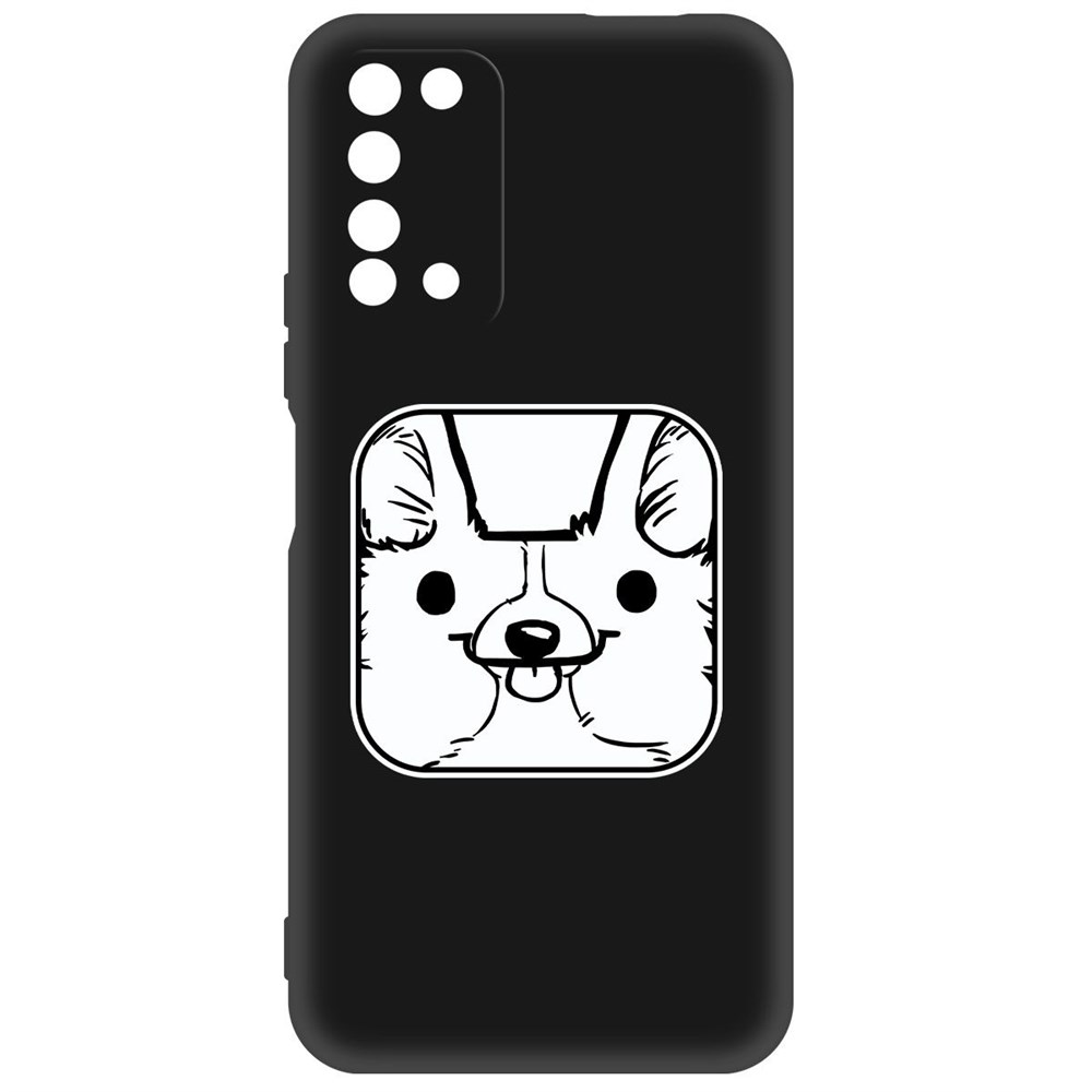 

Чехол-накладка Krutoff Soft Case Собачка в кубе для Honor X10 черный