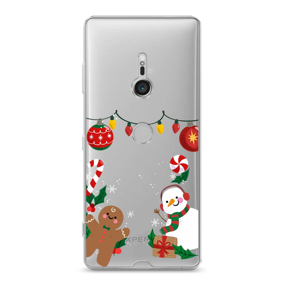 

Чехол на Sony Xperia XZ3 "Новогоднее настроение", Коричневый;красный;зеленый, 53650-5