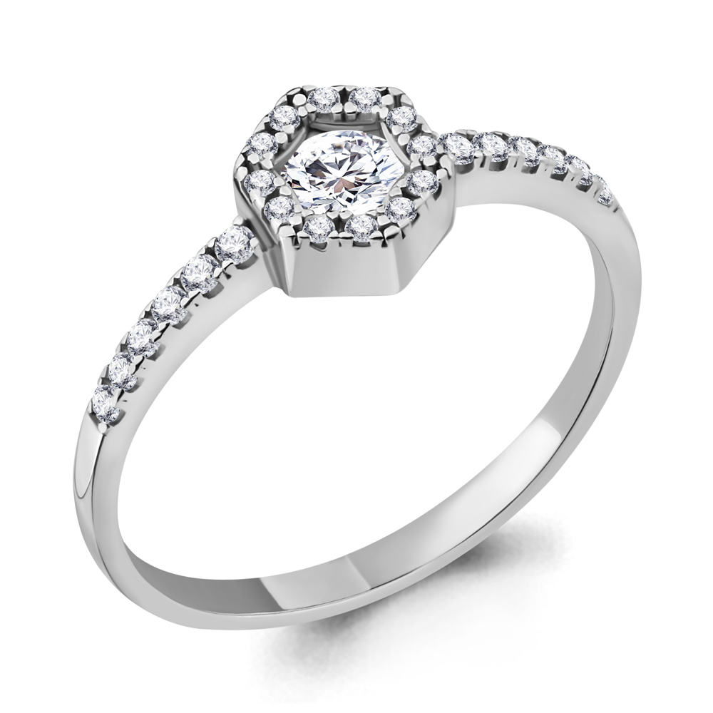 

Кольцо из серебра р. 17,5 AQUAMARINE 68907А_925_р, 68907А_925_р