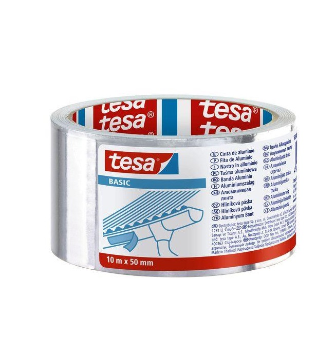 

Клейкая лента Tesa Basic 58588 10 м x 50 мм алюминиевая с лайнером