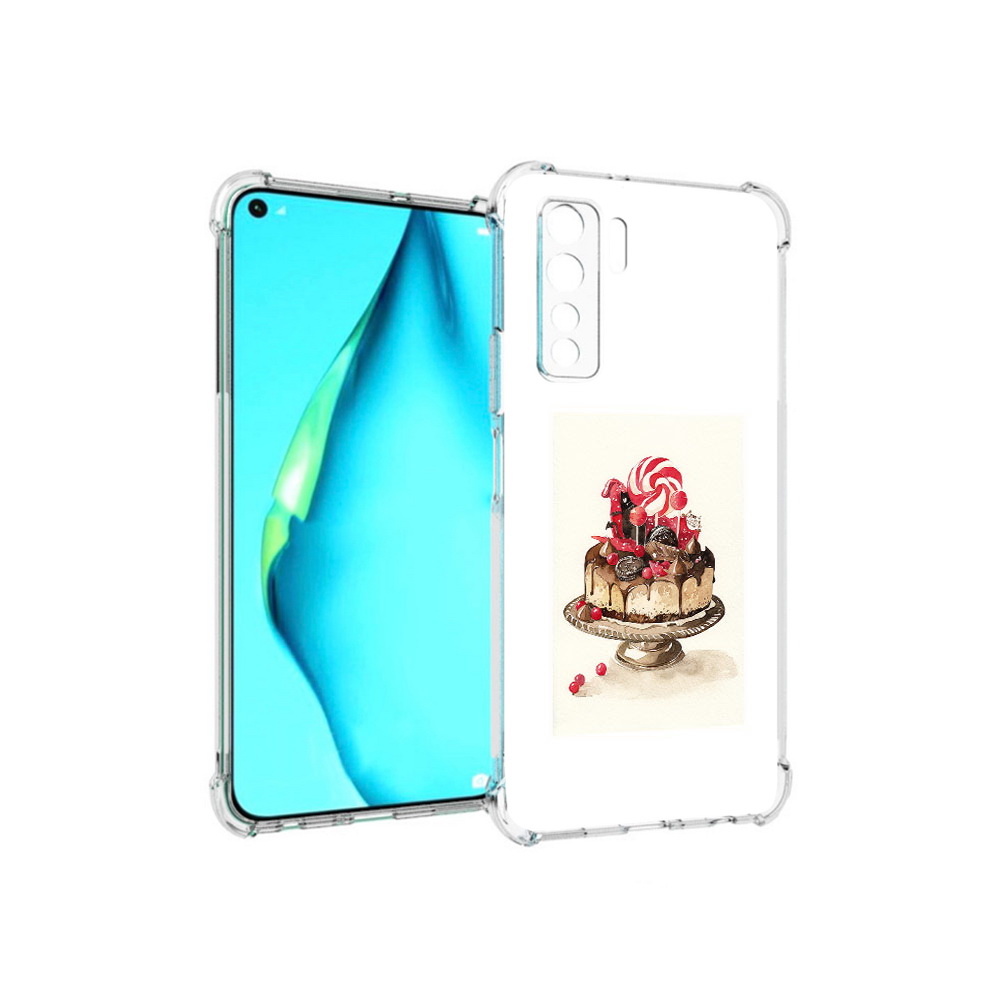 

Чехол MyPads Tocco для Huawei Nova 7 SE вкусный торт, Прозрачный, Tocco