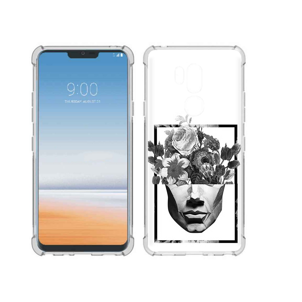 

Чехол MyPads Tocco для LG G7 ThinQ черно белая ваза в абстракции, Прозрачный, Tocco