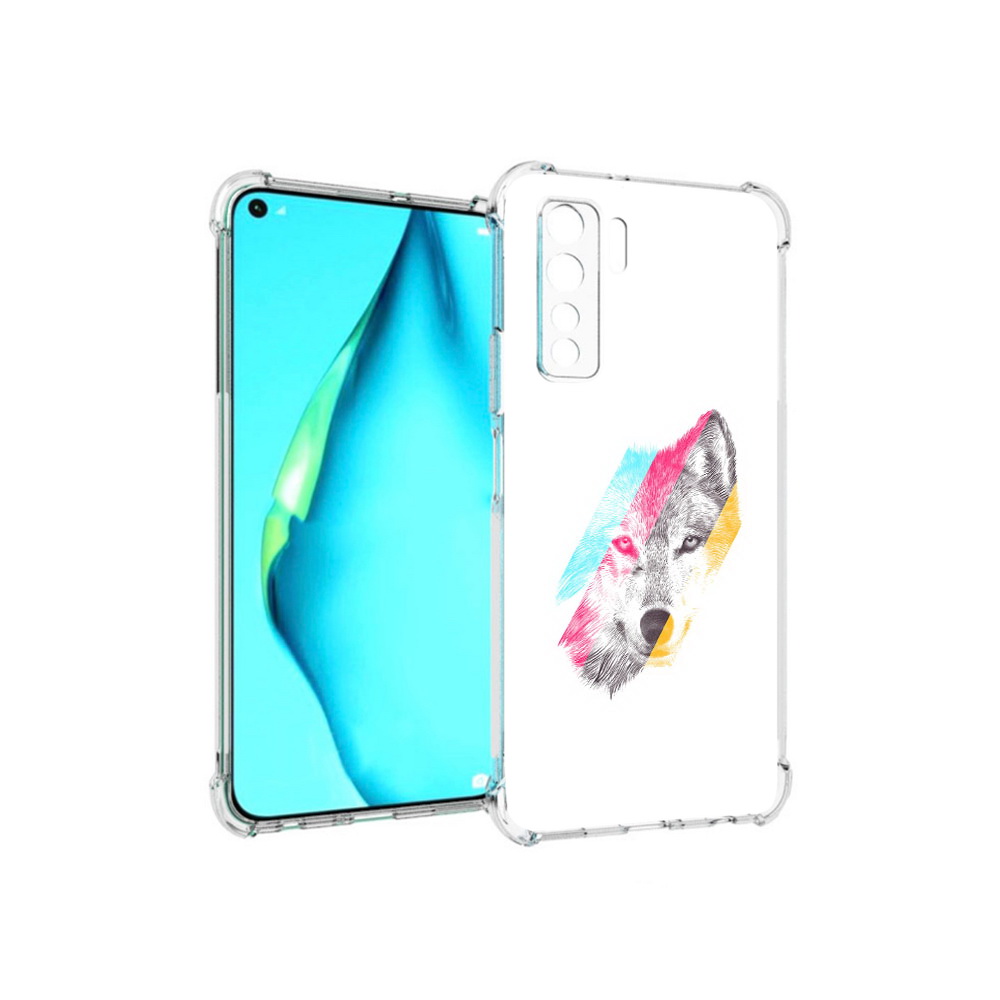 

Чехол MyPads Tocco для Huawei Nova 7 SE волк градиент, Прозрачный, Tocco