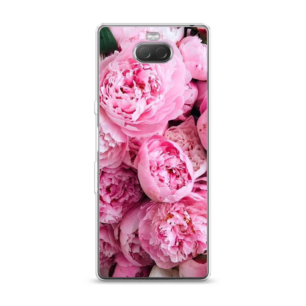 

Чехол на Sony Xperia XA3 "Розовые пионы", Бежевый;розовый, 53750-2
