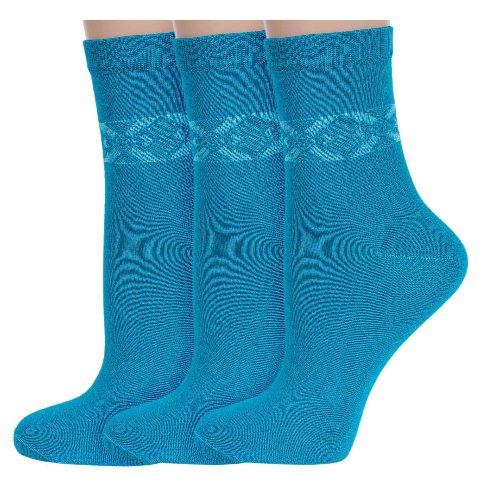 

Комплект носков женских Rusocks 3-Ж3-13057 голубых 23-25, Голубой, 3-Ж3-13057
