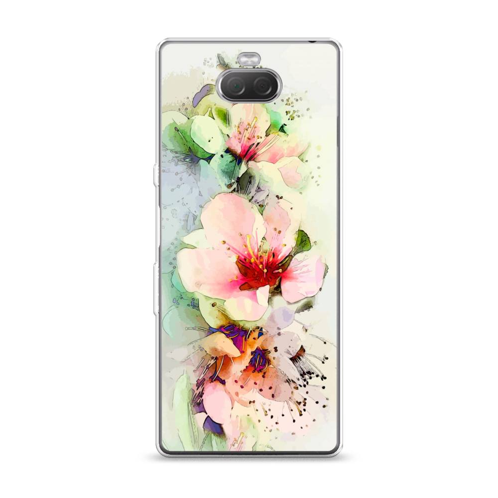 

Чехол на Sony Xperia XA3 "Нежные цветы", Зеленый;розовый, 53750-2