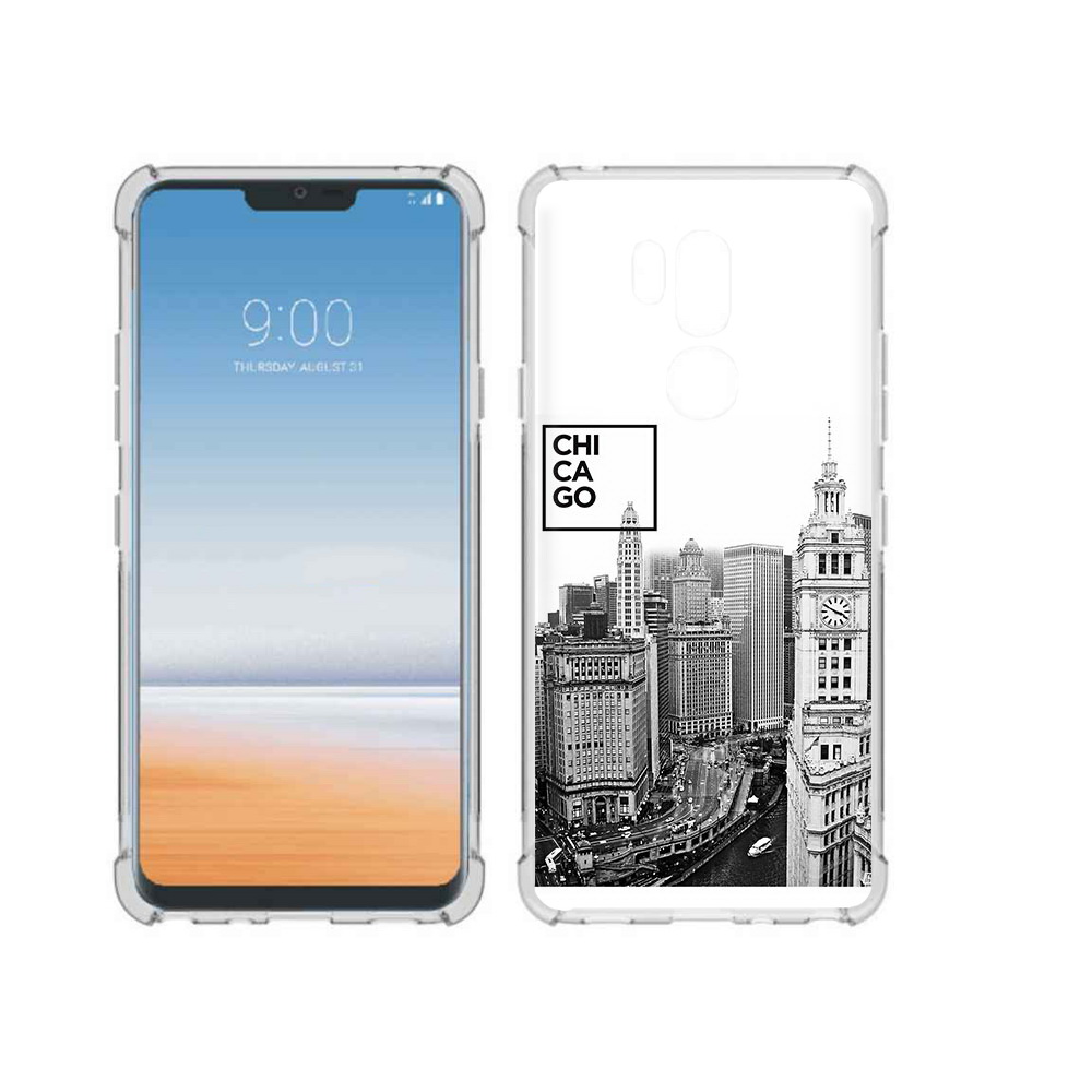 

Чехол MyPads Tocco для LG G7 ThinQ черно белый чикаго, Прозрачный, Tocco