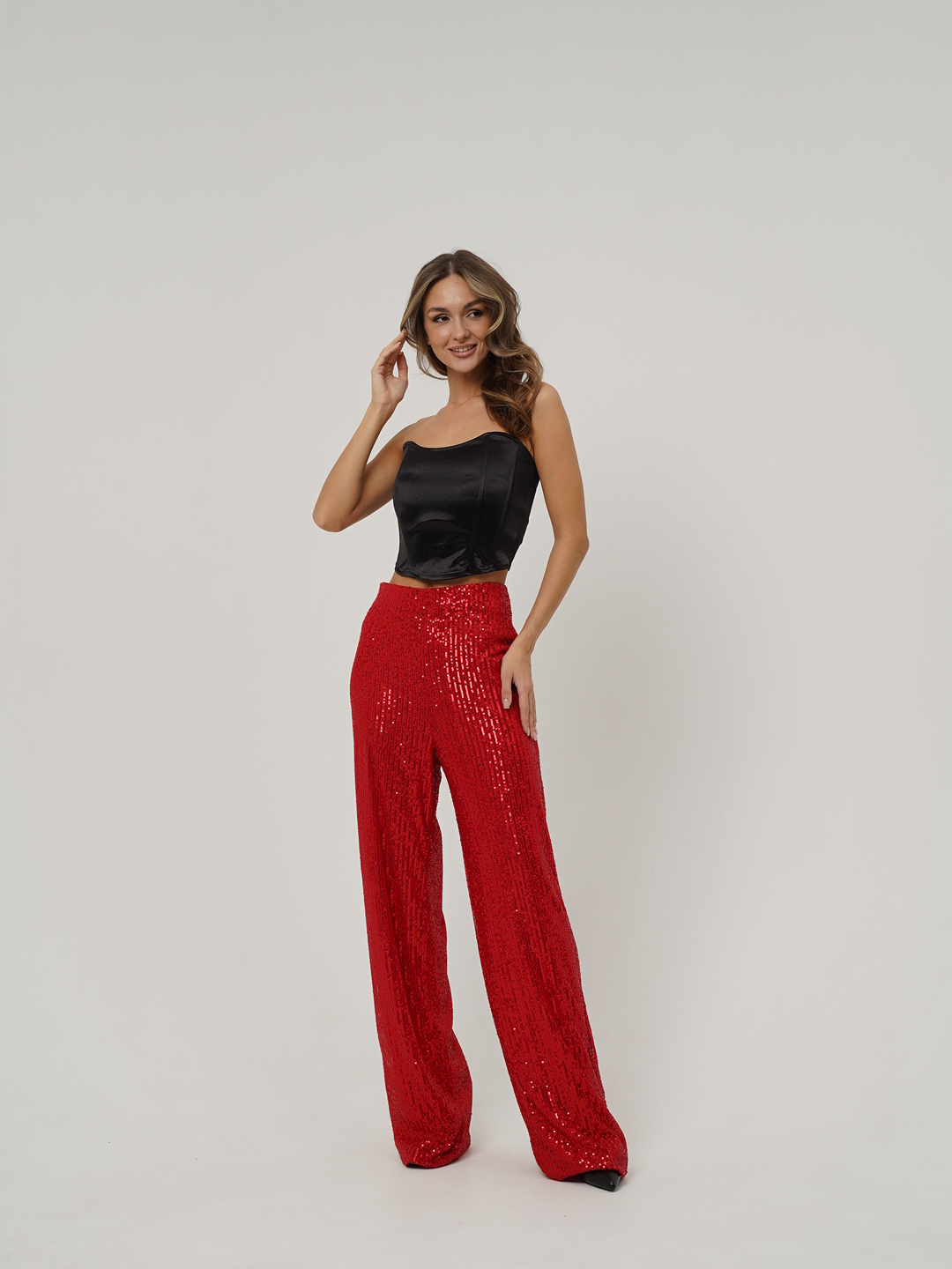 Брюки женские Bold Babe металлик красные 48 RU 3500₽