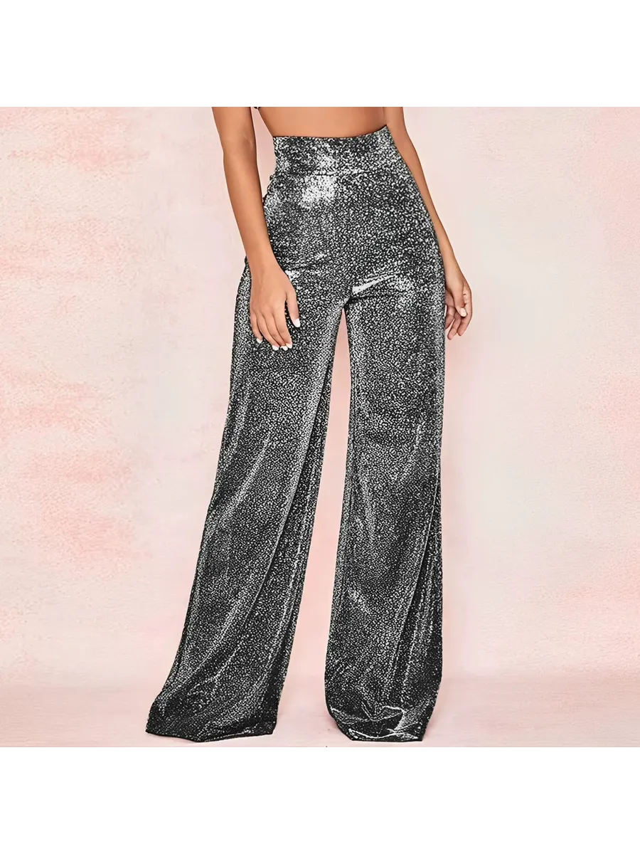 Брюки женские Bold Babe металлик черные 42 RU 3500₽