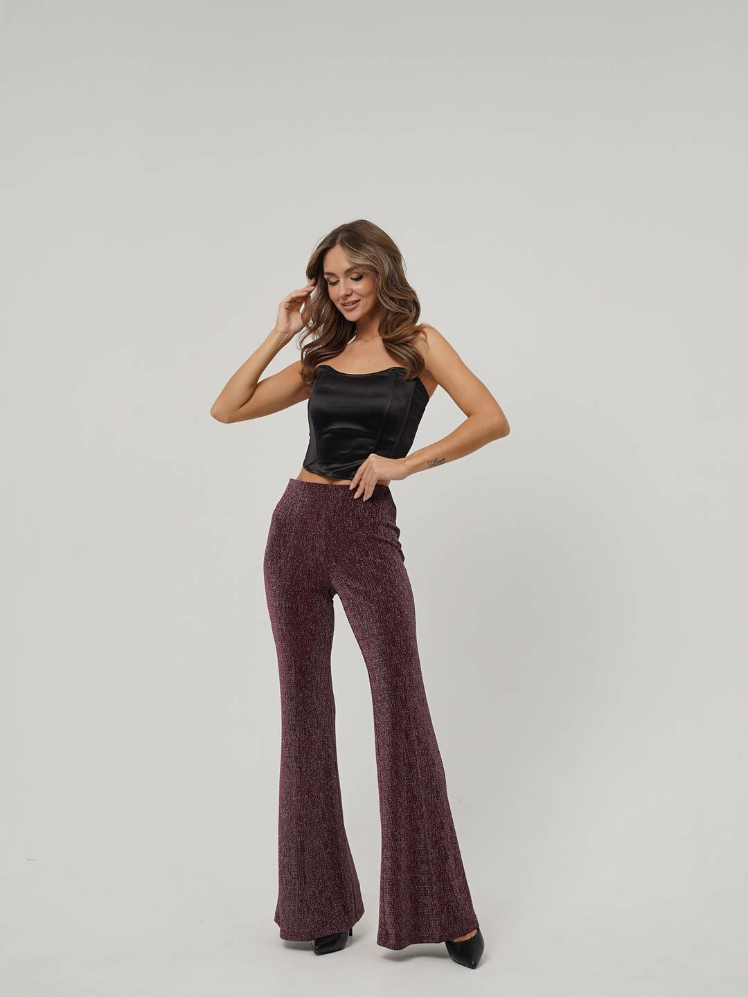 Брюки женские Bold Babe металлик бордовые 42 RU 3500₽