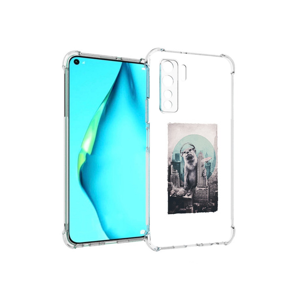 Чехол MyPads Tocco для Huawei Nova 7 SE выдра в городе