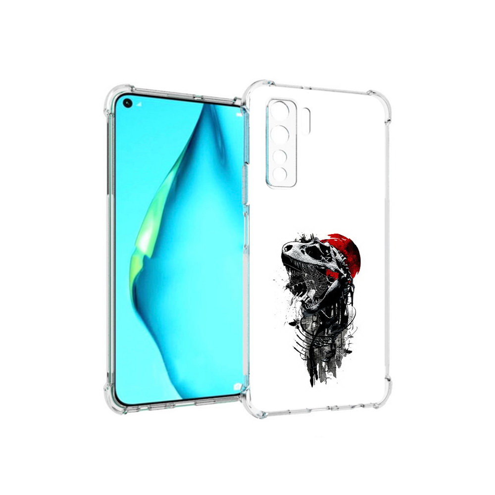

Чехол MyPads Tocco для Huawei Nova 7 SE вымерший динозавр, Прозрачный, Tocco