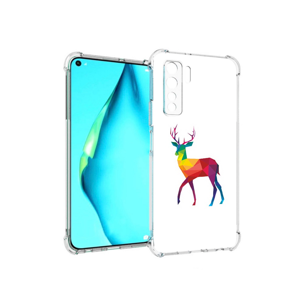 

Чехол MyPads Tocco для Huawei Nova 7 SE геометрический олень, Прозрачный, Tocco