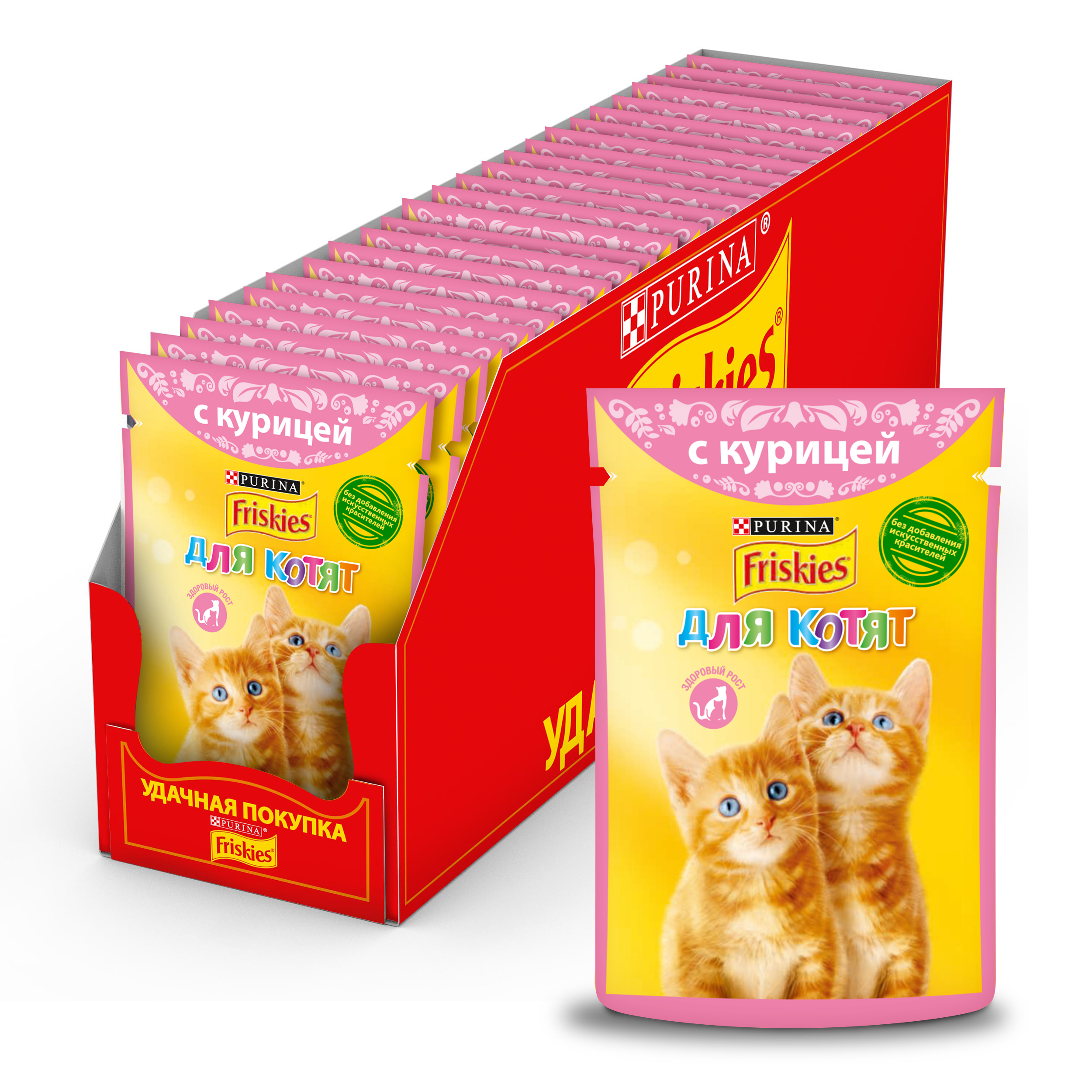 фото Влажный корм для котят friskies, с курицей в подливе, 24шт по 85г