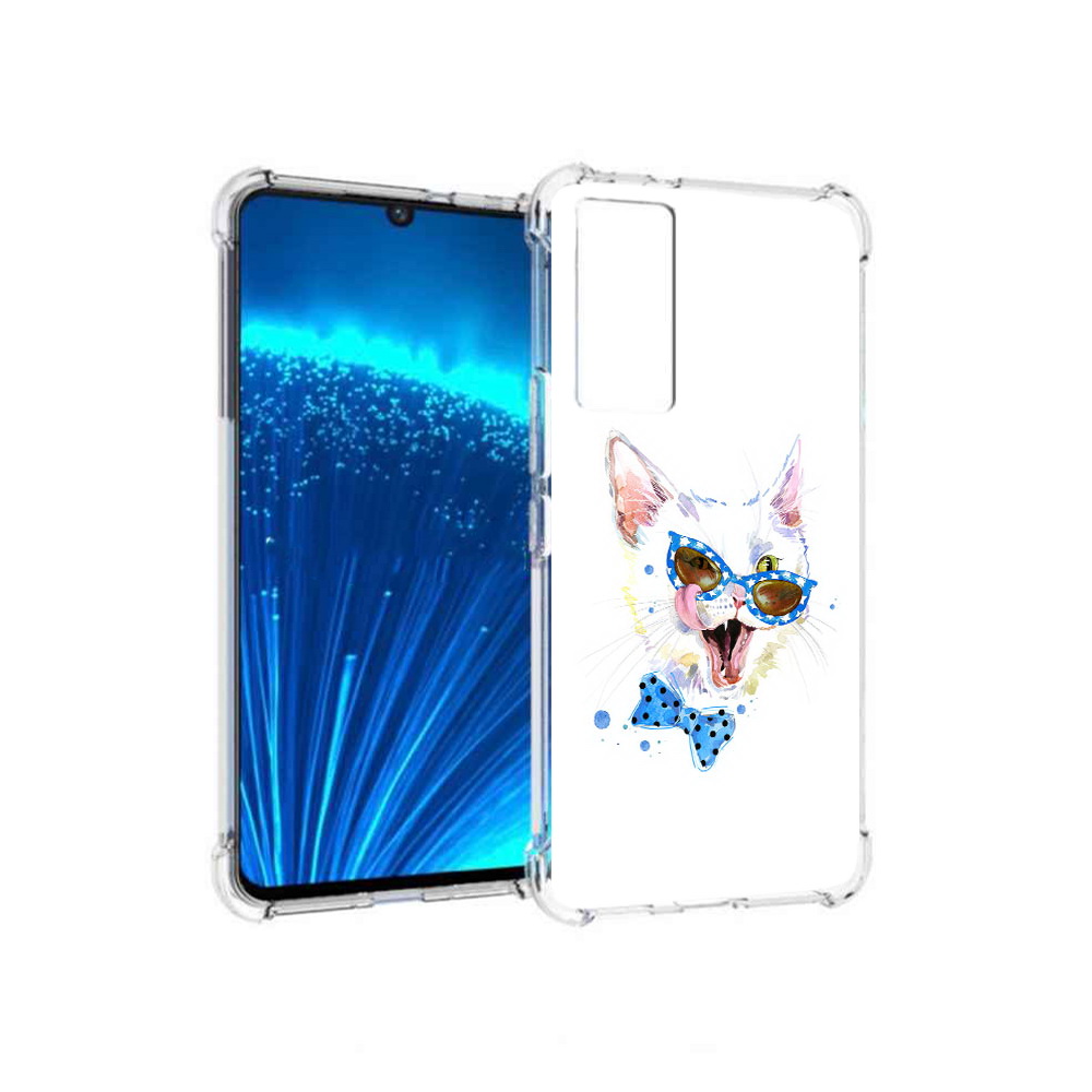 Чехол MyPads Tocco для Vivo V21E белый кот (PT226954.394.229)