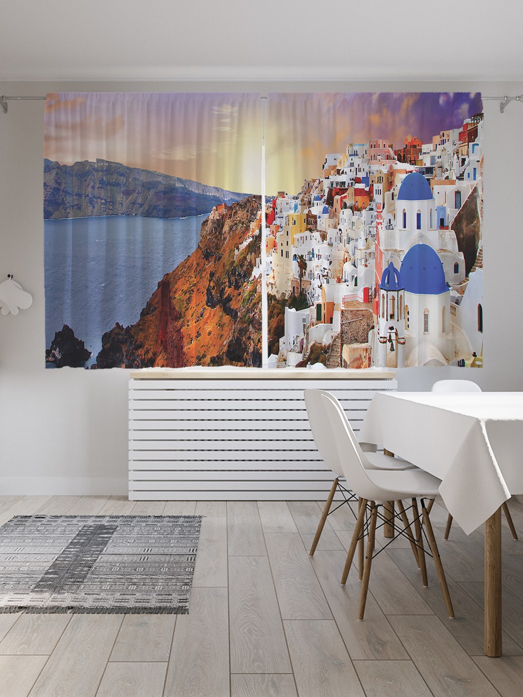 

Шторы с фотопечатью JoyArty "Волшебный Санторини" из сатена, 290х180 см, Волшебный Санторини