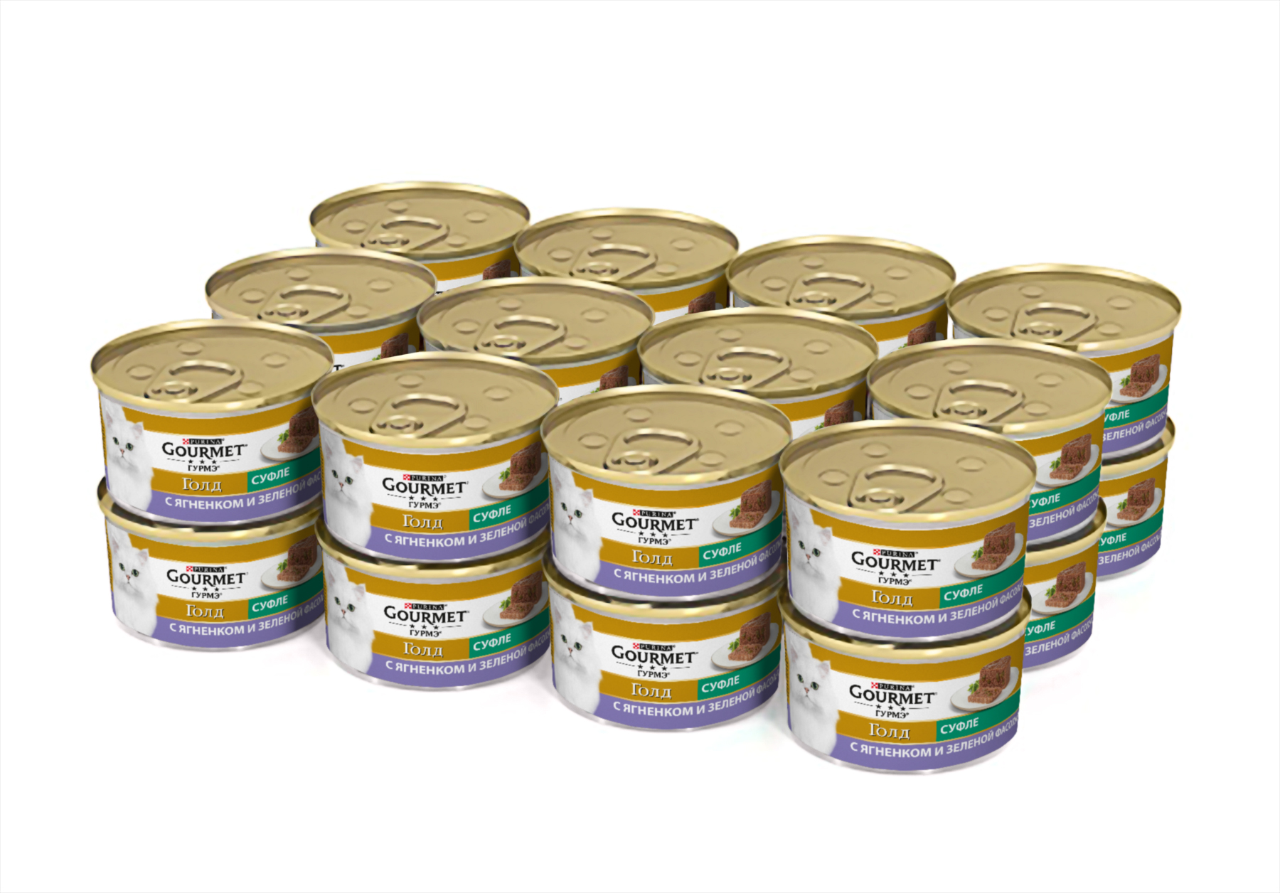 фото Консервы для кошек gourmet gold, ягненок с зеленой фасолью 12шт, 85г