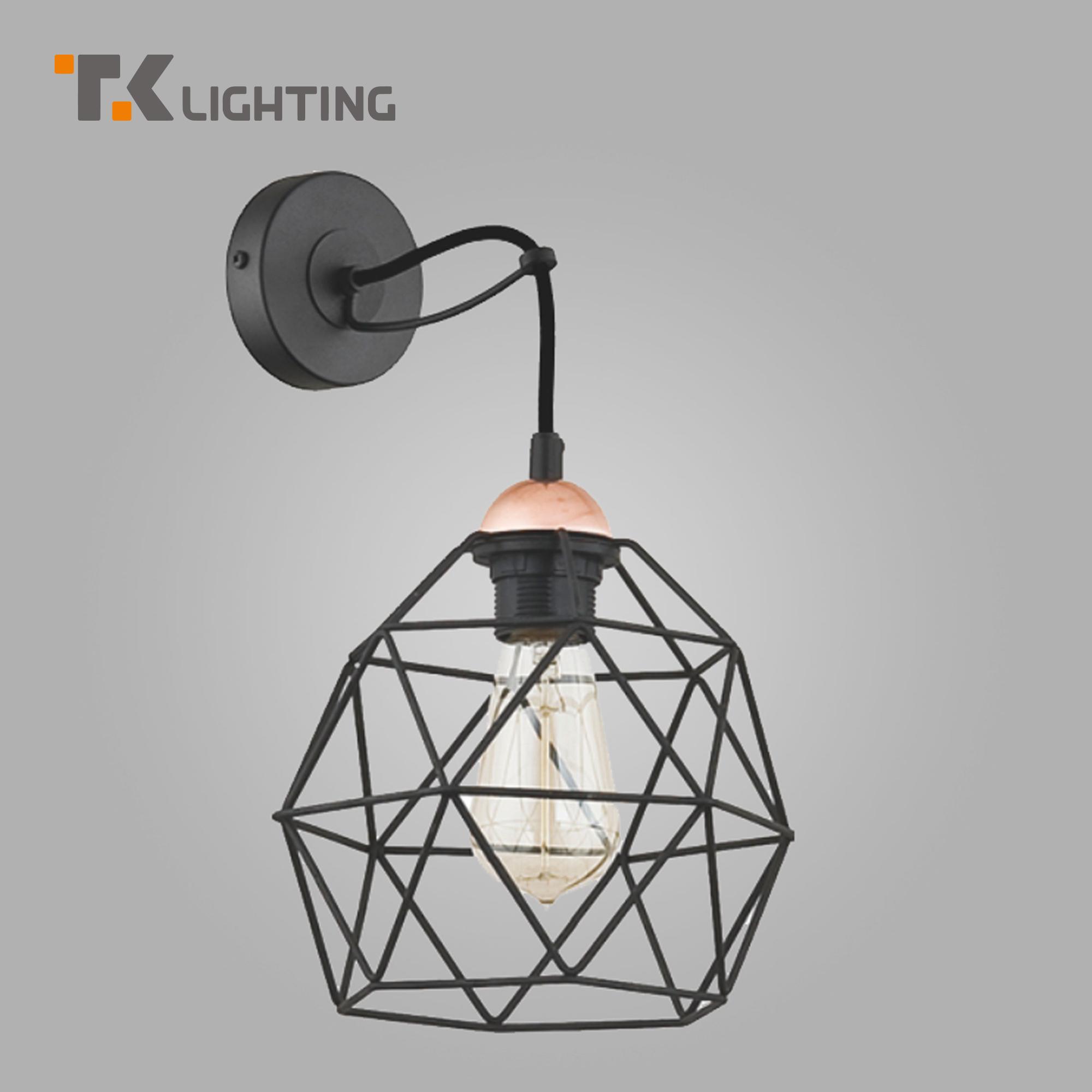 Настенный светильник с металлическим плафоном TK Lighting 1735 Galaxy лофт черный E27