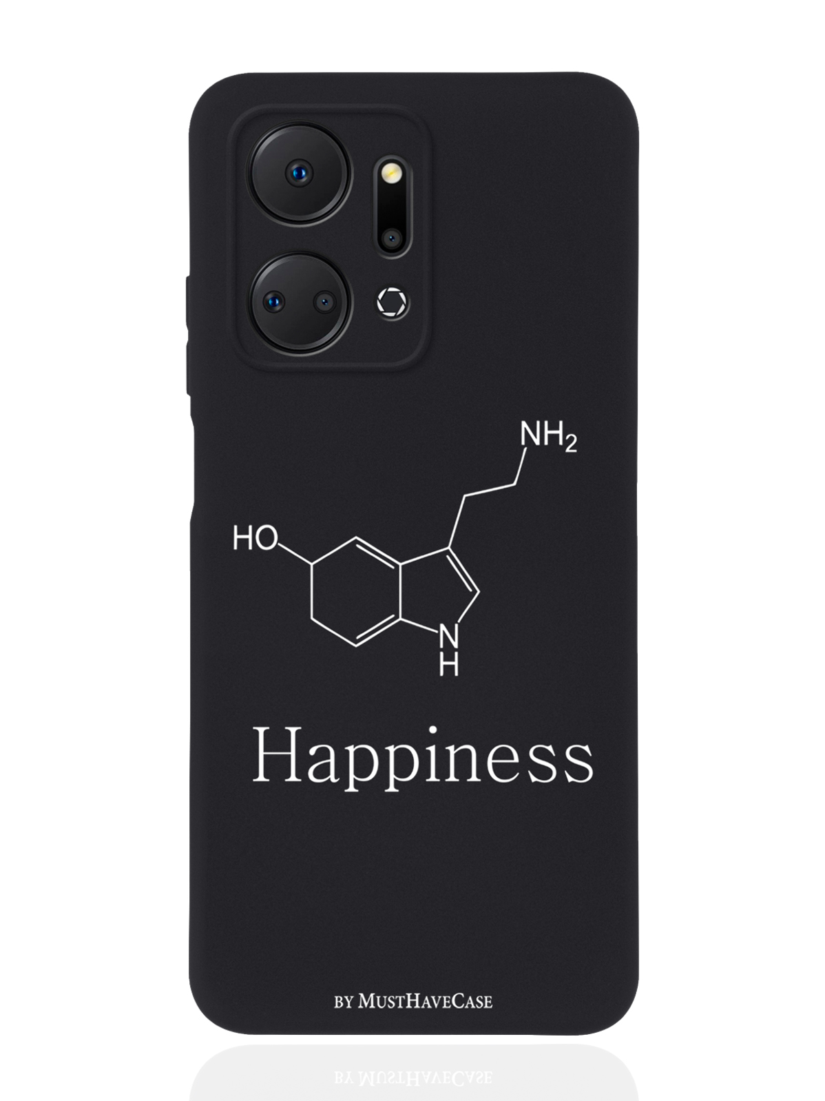 

Чехол MustHaveCase для Honor X7a Молекула счастья черный, Черный;белый