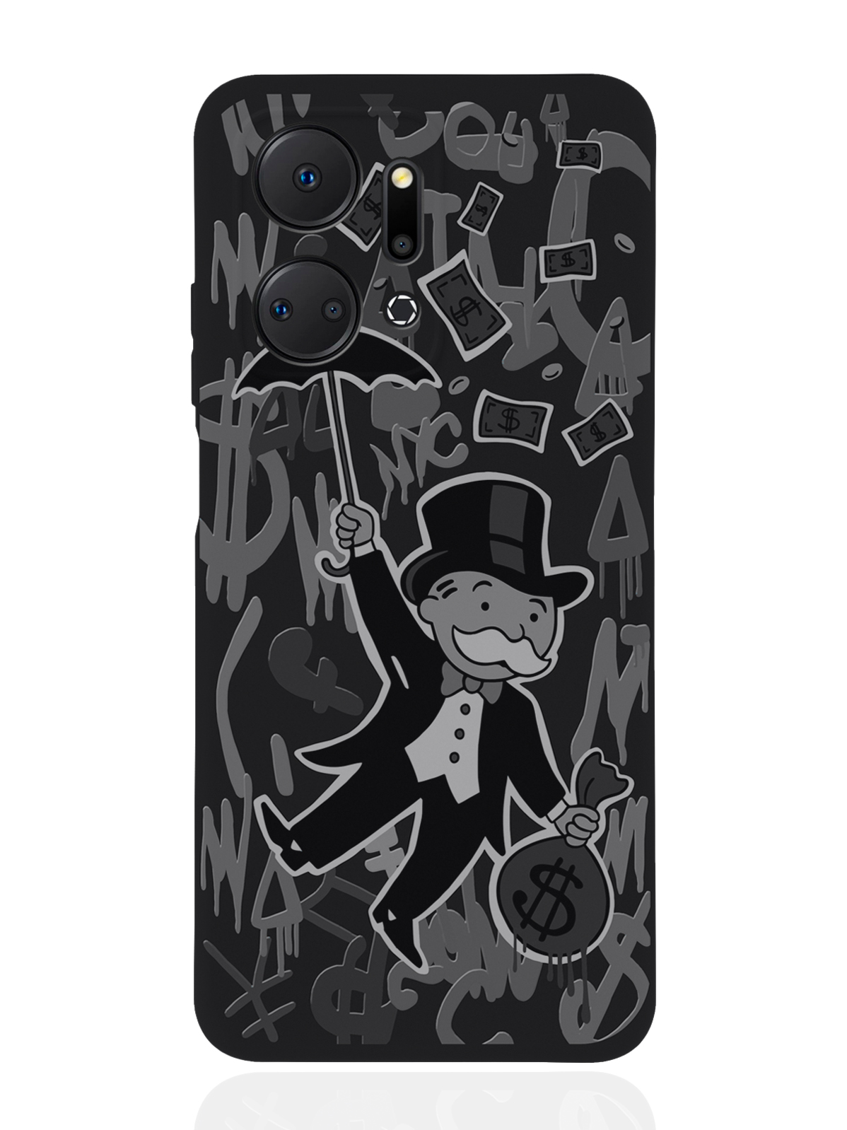 

Чехол MustHaveCase для Honor X7a Monopoly Black Editionя черный, Серый;черный