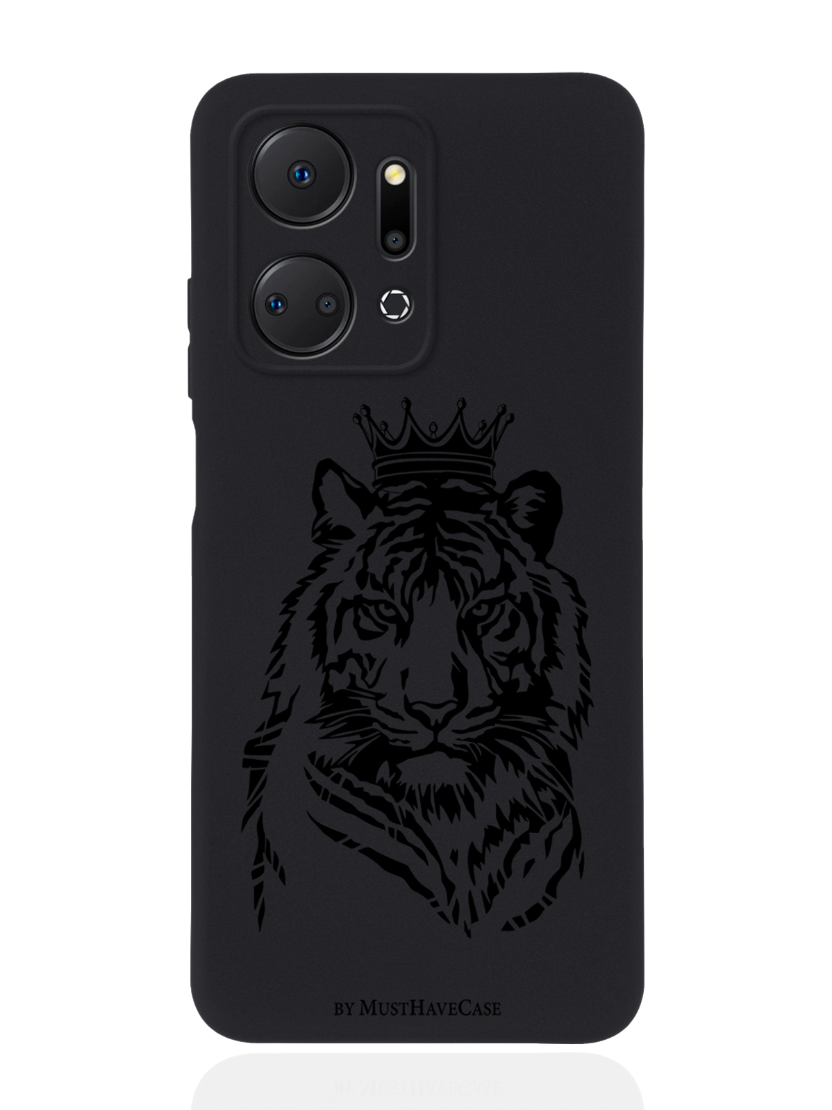 

Чехол MustHaveCase для Honor X7a Тигр с Короной черный