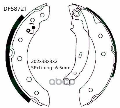 

Тормозные колодки DOUBLE FORCE барабанные DFS8721