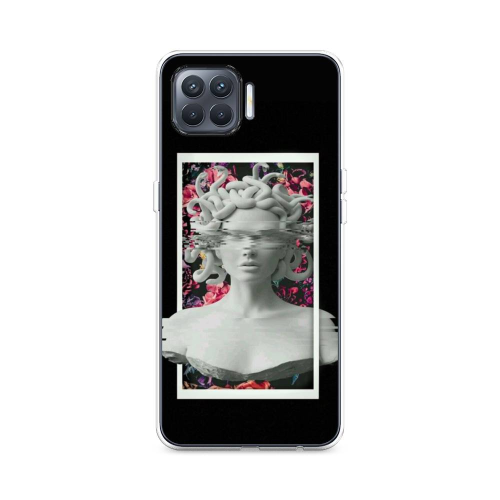 

Чехол для Oppo Reno 4 Lite/A93 "Web Punk Медуза Горгона", Черный;серый, 254550-6