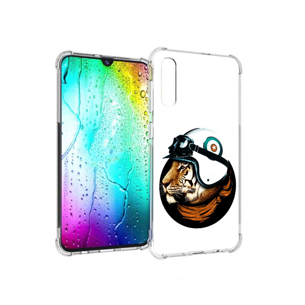 

Чехол MyPads Tocco для Samsung Galaxy A30s Тигр в шлеме (PT226907.519.171), Прозрачный, Tocco