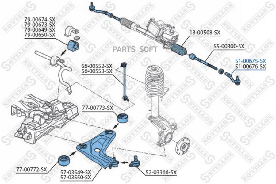 

STELLOX Наконечник рулевой STELLOX 5100675sx