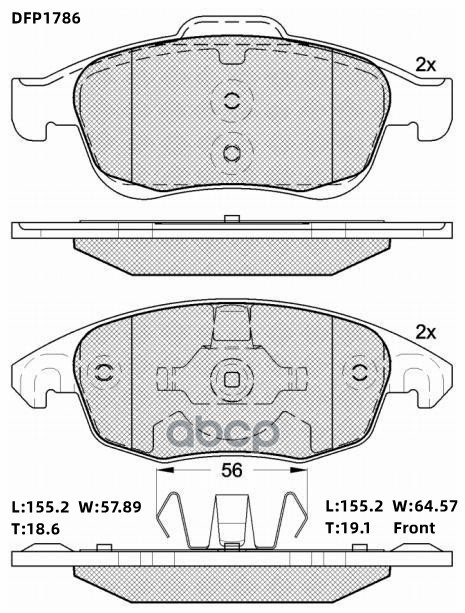 

Колодки Тормозные Дисковые DOUBLE FORCE арт. DFP1786