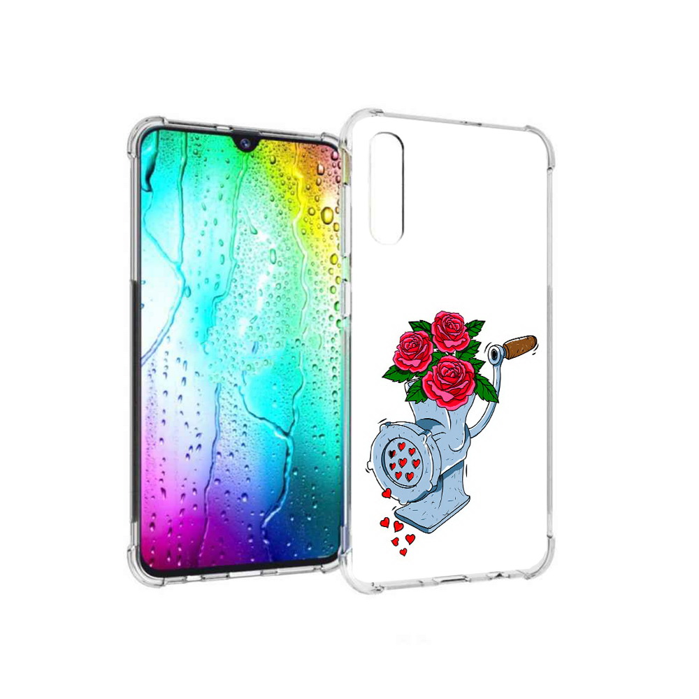

Чехол MyPads Tocco для Samsung Galaxy A30s Цветочные сердца (PT226907.519.199), Прозрачный, Tocco