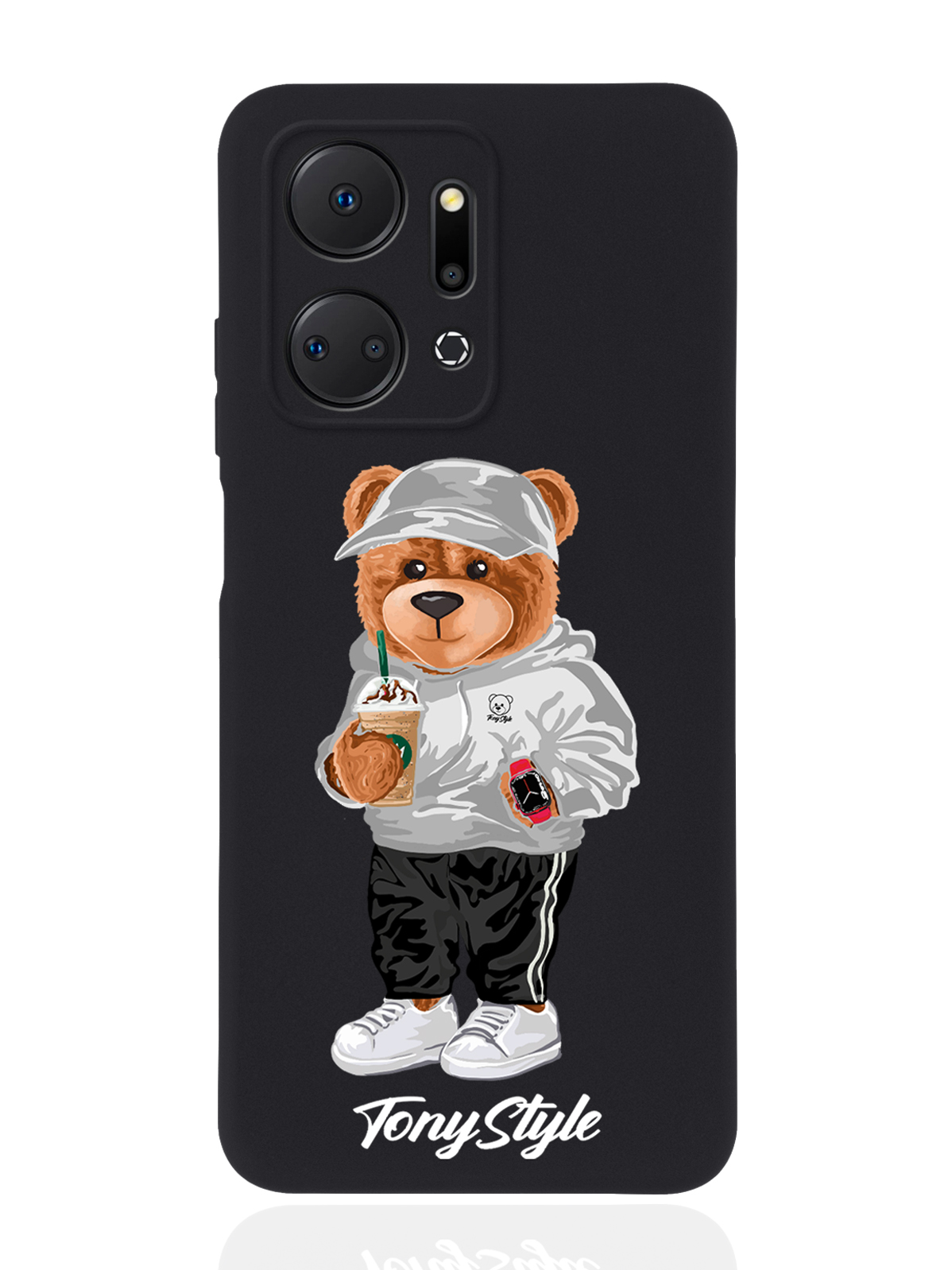 

Чехол Tony Style для Honor X7a Tony Style с кофе черный, Серый;белый;черный
