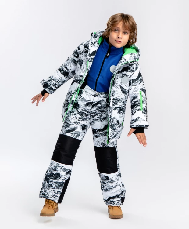 

Куртка детская Button Blue 223BBBA41070013, белый, черный, 140, 223BBBA41070013