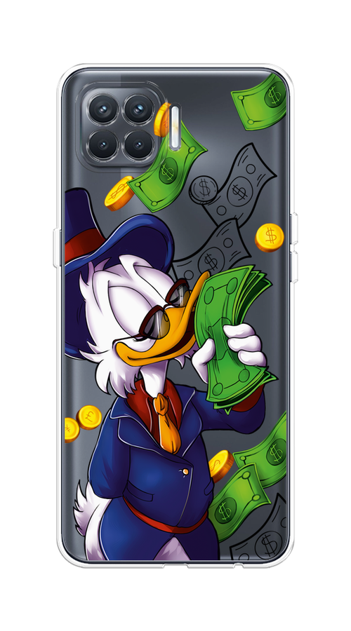 

Чехол на Oppo Reno 4 Lite/A93 "Scrooge McDuck with Money", Синий;зеленый;белый, 254550-6