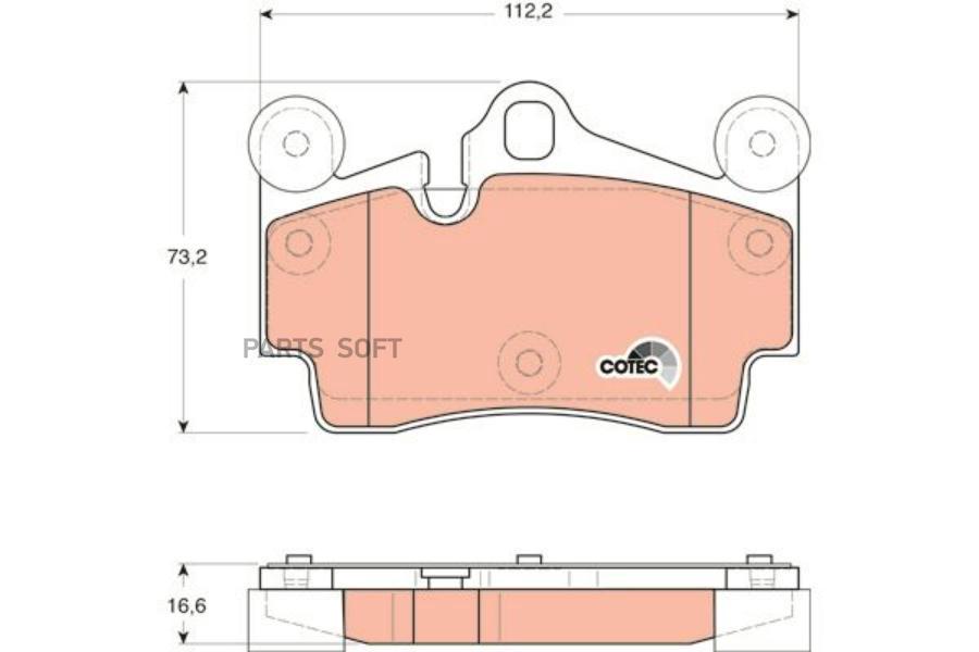 

Колодки тормозные задние дисковые VOLKSWAGEN TOUAREG 03>/PORSCHE CAYENNE 03>