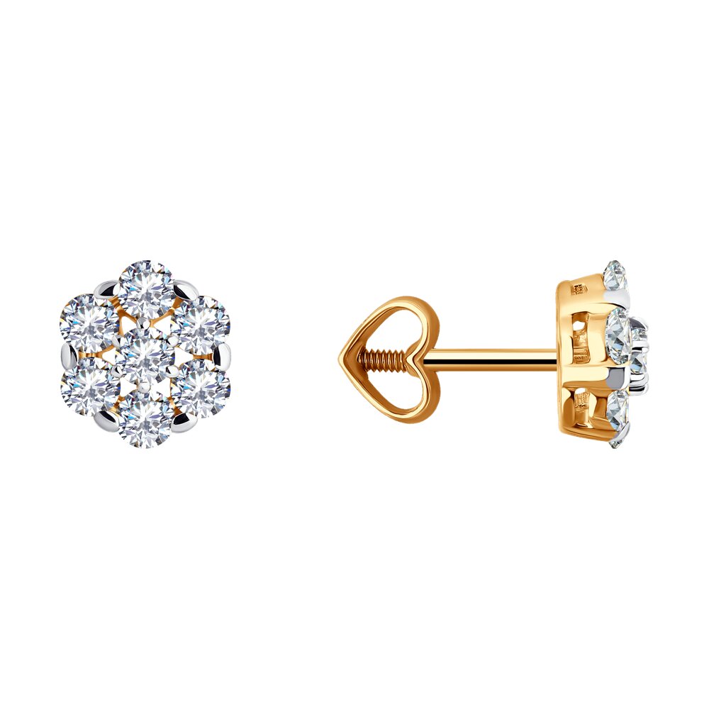 

Серьги из красного золота Diamant 51-122-02287-1, фианит, 51-122-02287-1