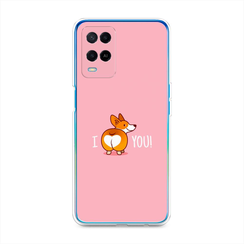 

Чехол для Oppo A54 "Корги I love you", Розовый;коричневый;белый, 256150-1