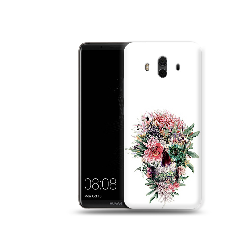 

Чехол MyPads Tocco для Huawei Mate 10 череп из цветов (PT88364.53.677), Прозрачный, Tocco