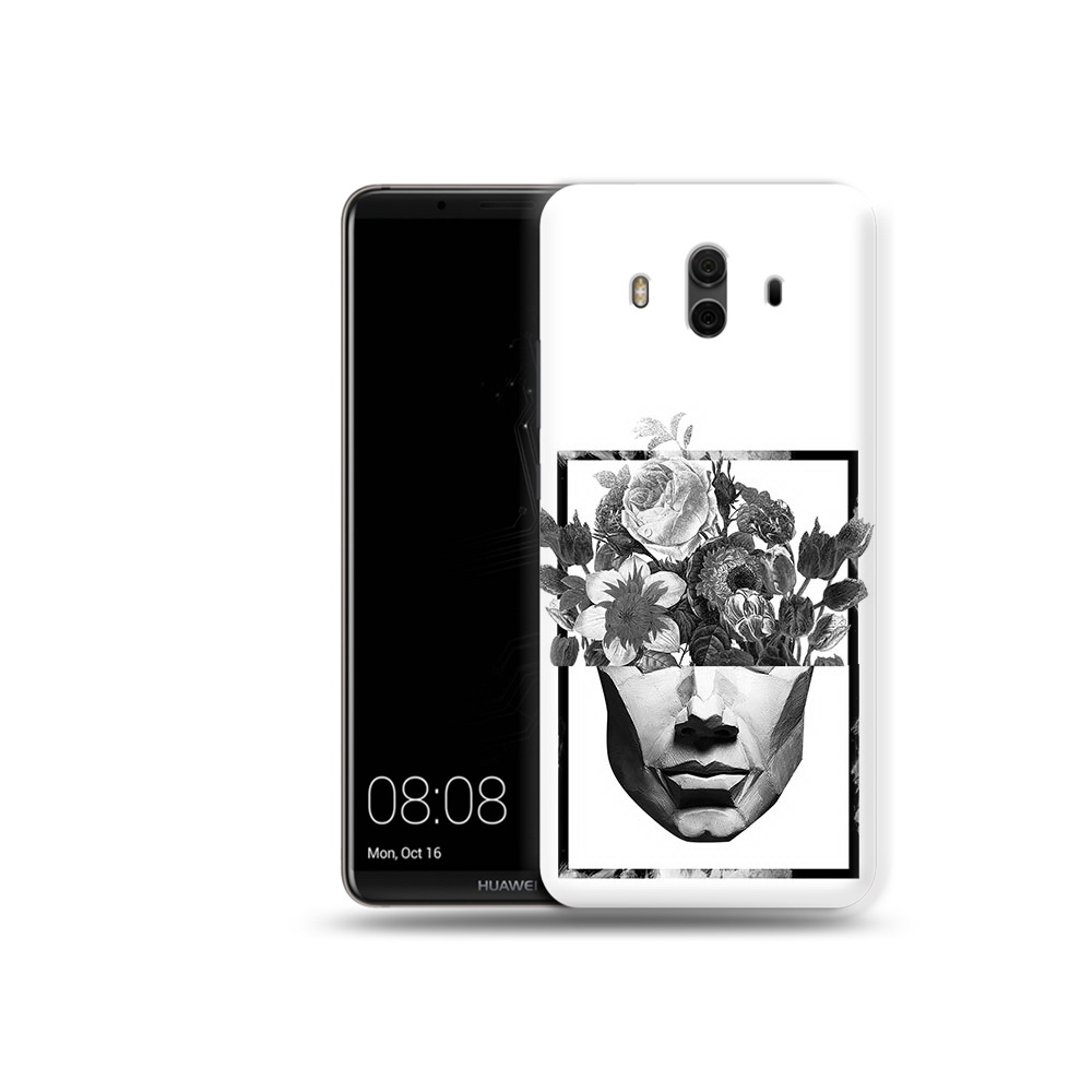 

Чехол MyPads Tocco для Huawei Mate 10 черно белая ваза в абстракции (PT88364.53.678), Прозрачный, Tocco