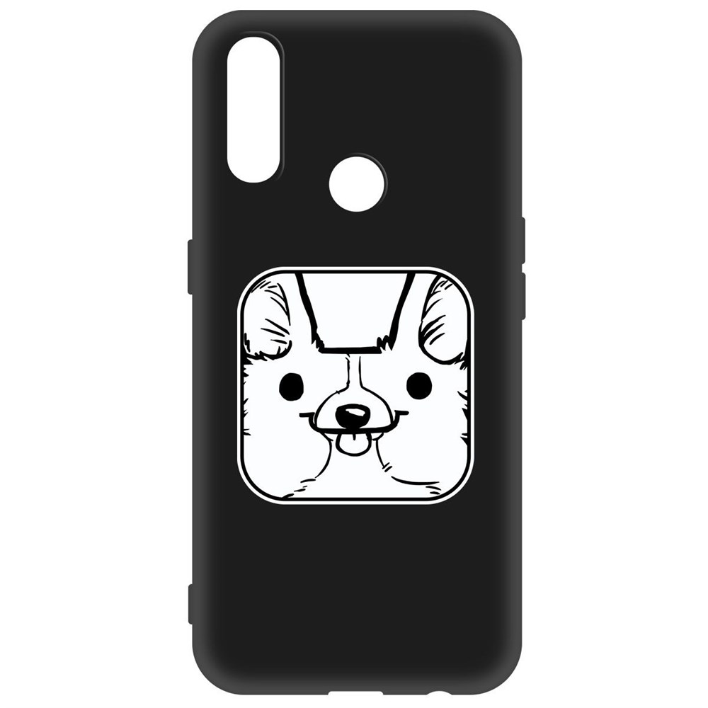 

Чехол-накладка Krutoff Soft Case Собачка в кубе для OPPO A31 черный