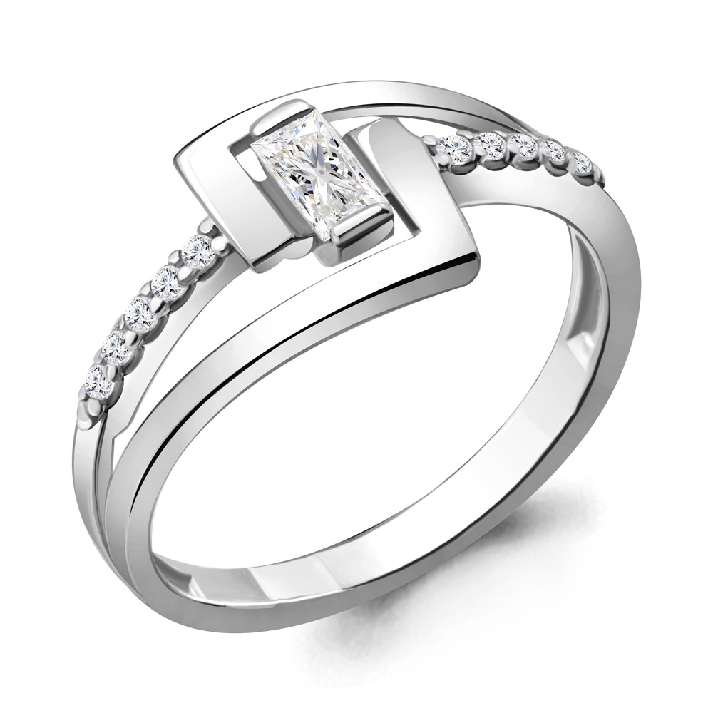 

Кольцо из серебра р. 17,5 AQUAMARINE 68700А_925_р, 68700А_925_р