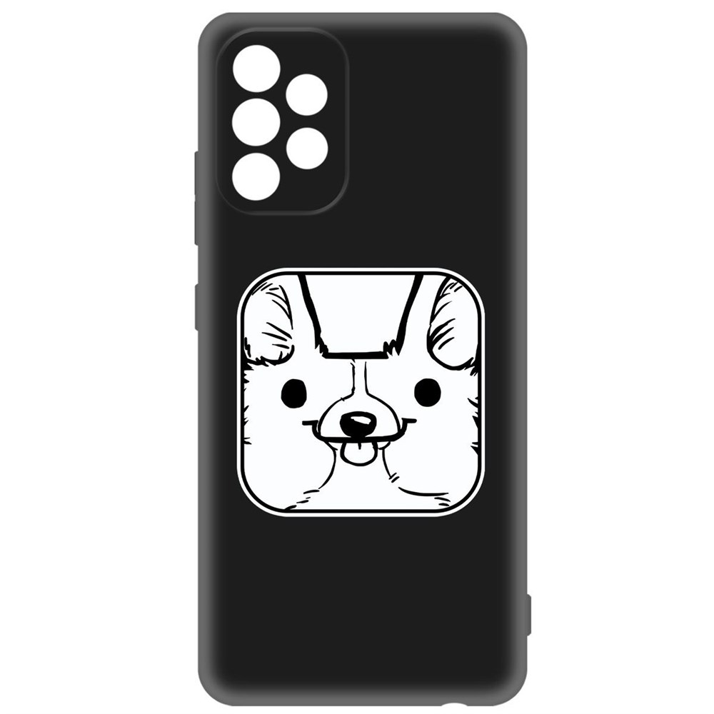 фото Чехол-накладка krutoff soft case собачка в кубе для samsung galaxy a32 (a325) черный