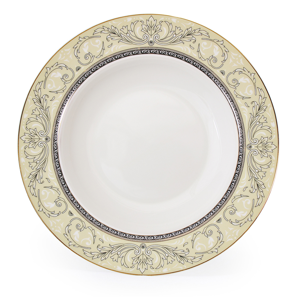 Тарелка глубокая АККУ Людовик 23 см белая
