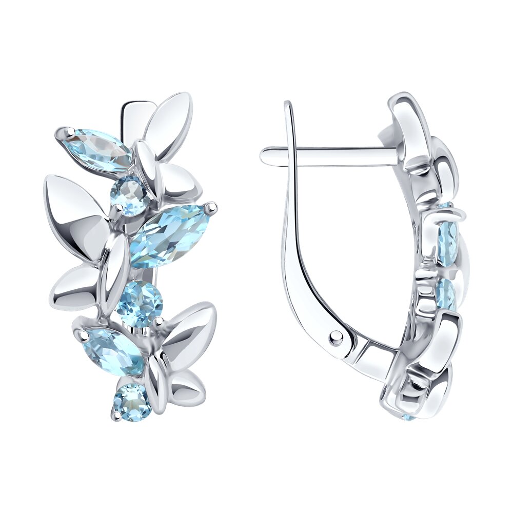 

Серьги из серебра SOKOLOV 92022930, топаз, 92022930