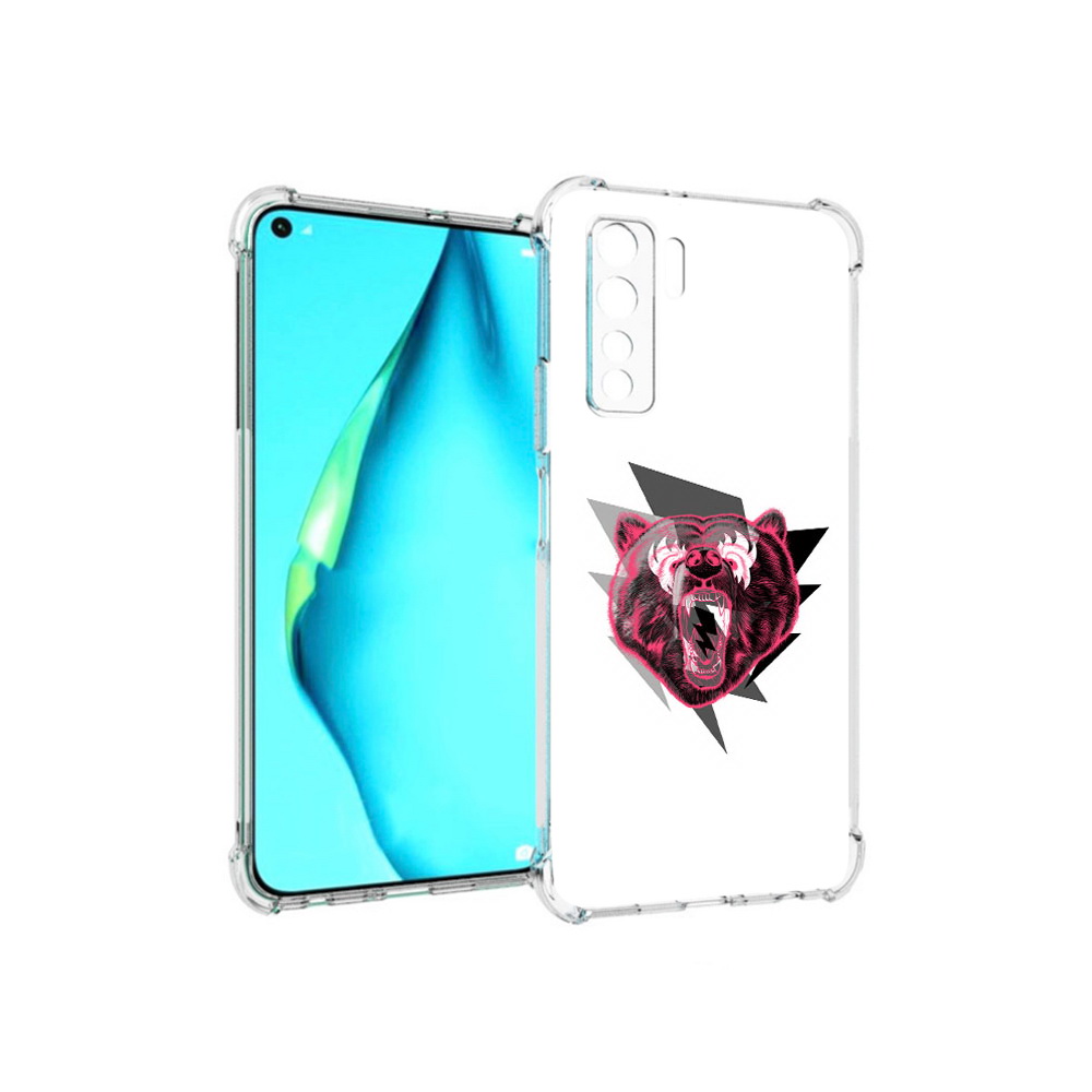 

Чехол MyPads Tocco для Huawei Nova 7 SE грозовой медведь, Прозрачный, Tocco